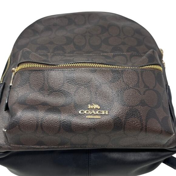 Coach Signature Canvas Leather Mini Backpack - Picture 1 of 11